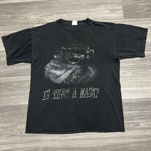 Vintage 90s Looney Tunes Taz Shirt Mens L Black Faded Distressed Cartoon‎ Thrash